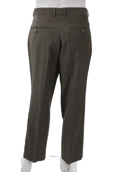 Pronto Uomo Mens Gray 2 Piece Wool Suit Business Size 46