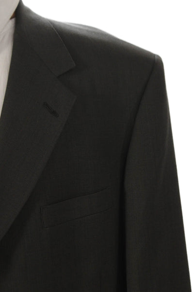 Daniel Hechter Unisex Gray Wool Pant Suit Button Solid Fall Size 44 Tall