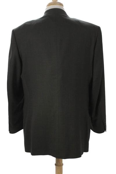 Daniel Hechter Unisex Gray Wool Pant Suit Button Solid Fall Size 44 Tall