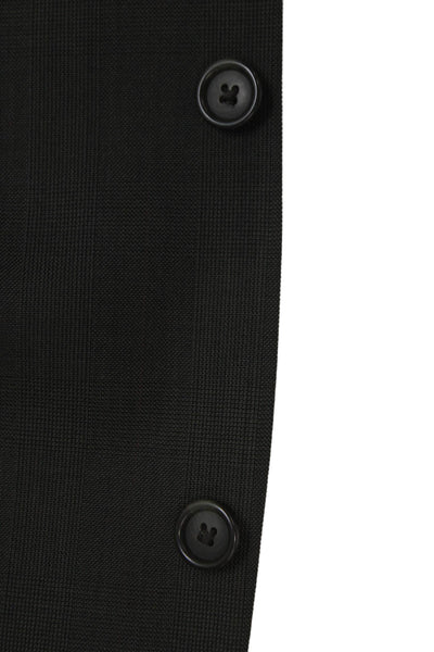 Daniel Hechter Unisex Gray Wool Pant Suit Button Solid Fall Size 44 Tall