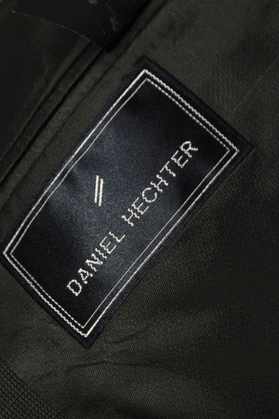 Daniel Hechter Unisex Gray Wool Pant Suit Button Solid Fall Size 44 Tall