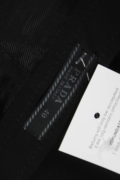 Prada Women Straight Pencil Wool Knee Length Black Skirt Size 40