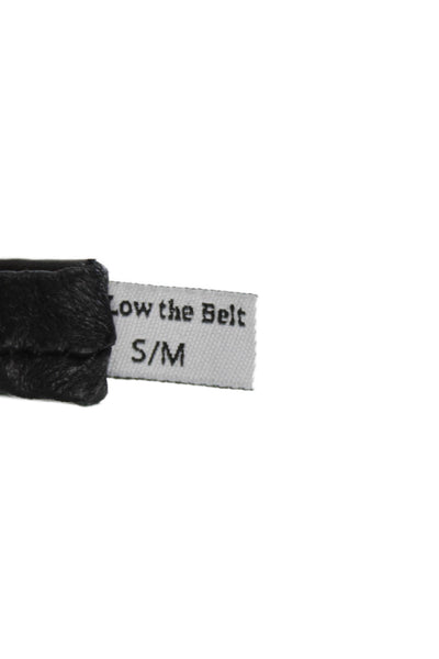 B Low The Belt Womens Skinny Width Leather Triple Bow Belt Black Size S/M