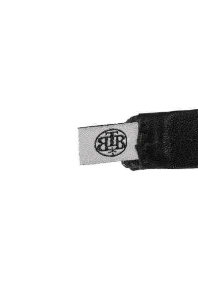 B Low The Belt Womens Skinny Width Leather Triple Bow Belt Black Size S/M