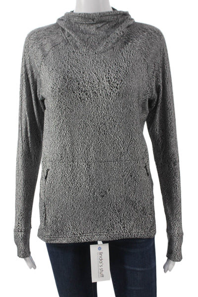Lululemon Unisex Gray Fleece High Neck Pullover Hoodie Size 6