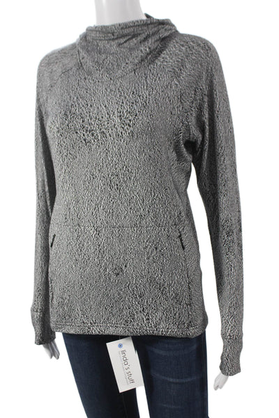 Lululemon Unisex Gray Fleece High Neck Pullover Hoodie Size 6