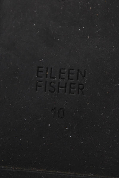 Eileen Fisher Womens Leather Slingbacks Sandals Black Size 10