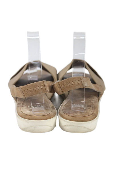 Eileen Fisher Womens Cross Strap Slingbacks Sandals Brown Size 10 Medium