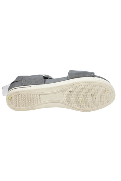 Eileen Fisher Womens Leather Ankle Strap Slingbacks Sandals Grey Size 10