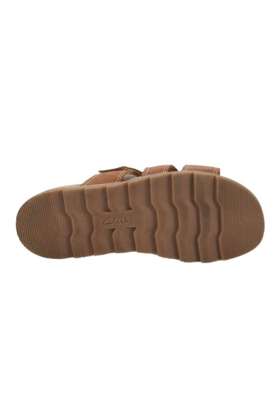 Clarks Womens Contour Cushion Slide On Sandals Brown Size 10 Medium