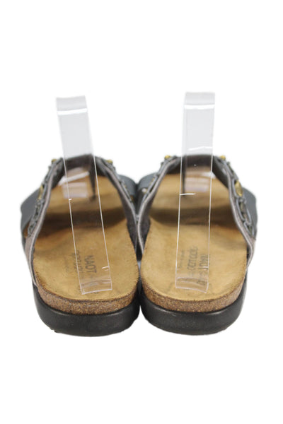 Taos Footwear Womens Beaded Thong Slide On Jennifer  Sandals Gray Size 42 12