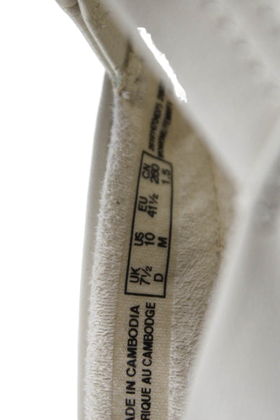 Clarks Womens Leather Cross Strap Slingbacks Sandals White Size 10 Medium