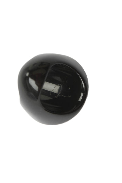 Rings Eclectic by Melanie Lynn Womens Silver Tone Black Lucite Cocktail Ring Sz