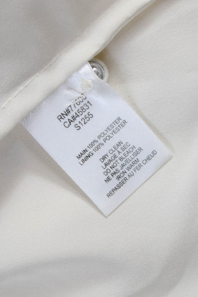 Saltwater Luxe Womens Mini V-Neck Geometric Sleeveless Ivory Dress Size S