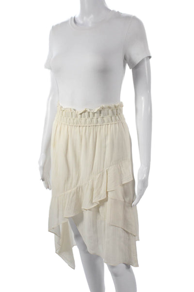 IRO Womens A-Line Ivory Viscose Knee Length Skirt Size 36
