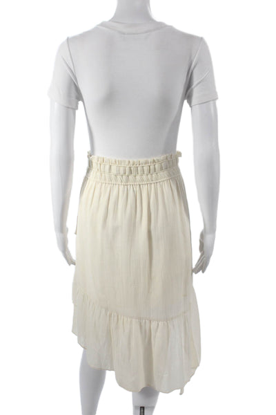 IRO Womens A-Line Ivory Viscose Knee Length Skirt Size 36
