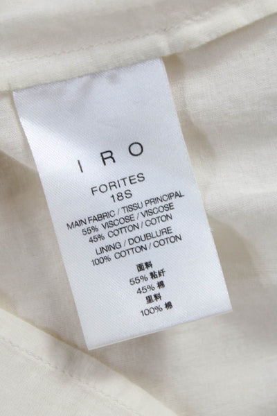 IRO Womens A-Line Ivory Viscose Knee Length Skirt Size 36