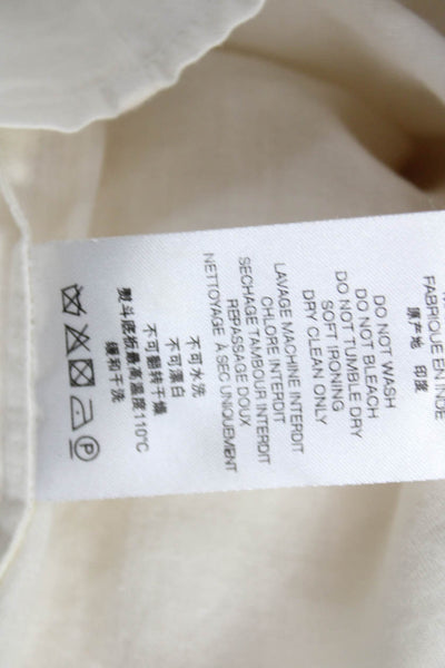 IRO Womens A-Line Ivory Viscose Knee Length Skirt Size 36