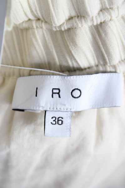 IRO Womens A-Line Ivory Viscose Knee Length Skirt Size 36
