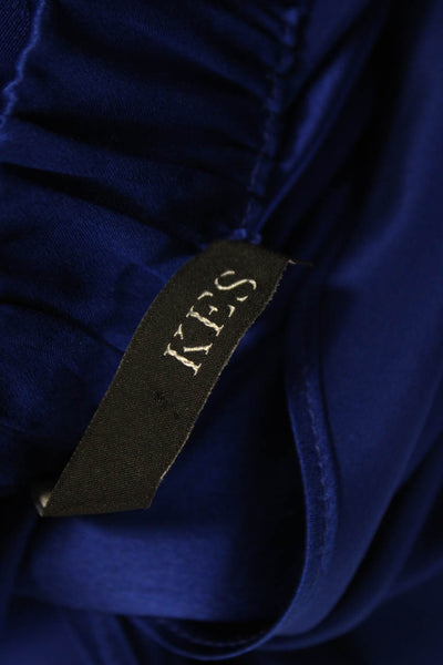 Kes Women Silk Straight Pencil Knee Length Solid Skirt Pull On Size XS