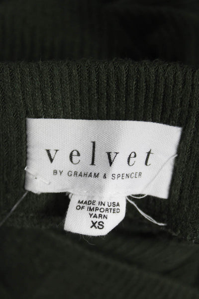 Velvet by Graham & Spencer Unisex Cropped Green Drawstring Pants Size XS