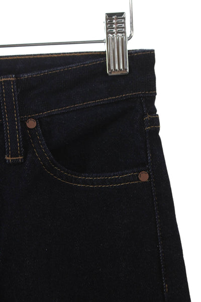 Just Black Denim Women Straight Blue Jeans Cotton Mid Rise Inseam 28 Size 24