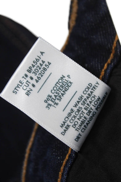 Just Black Denim Women Straight Blue Jeans Cotton Mid Rise Inseam 28 Size 24