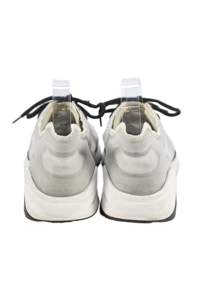 Chanel Mens Round Toe Low Top Sneakers Gray Size 43 13