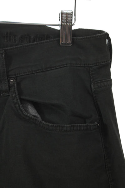 7 For All Mankind Mens Straight Black Cotton Jeans Size 31