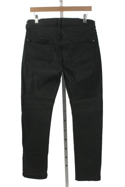 7 For All Mankind Mens Straight Black Cotton Jeans Size 31