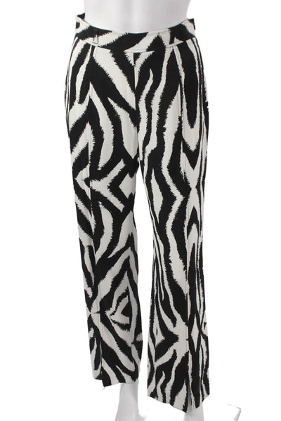 Toccin Women Sleeveless V-Neck Black Animal Print Lounge Set Zip Pants Size 2