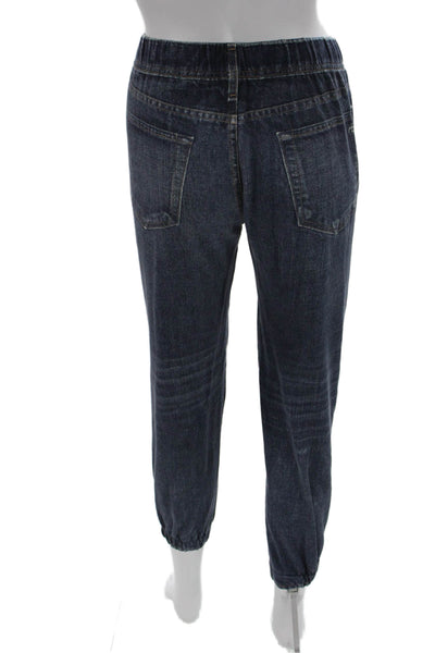 Rag & Bone Unisex Adults Blue Cotton Jogger Pants Button Closure Size XS