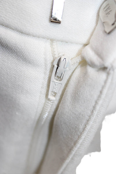 Parentezi Womens Straight Pencil Skirt White Polyester Zip Long Size S