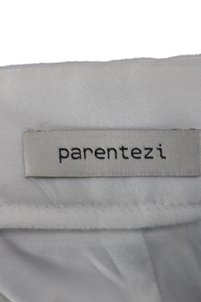 Parentezi Womens Straight Pencil Skirt White Polyester Zip Long Size S