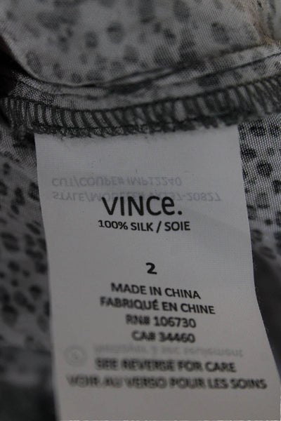 Vince Women Collared Sleeveless Silk Spotted Romper Black Size 2
