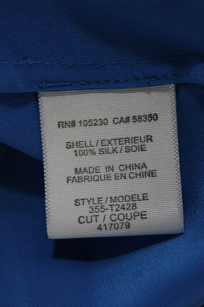 Joie Womens Silk Halter Tank Blue Sleeveless Basic Casual Size 2XS