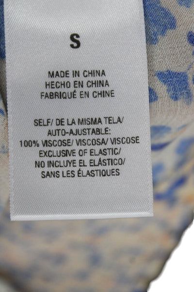 Favorite Daughter Women Cropped Floral Blouse Beige Viscose Size S