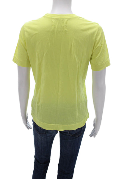 SOL ANGELES Unisex Adults Yellow Graphic Crew Neck Cotton T-Shirt Size XS