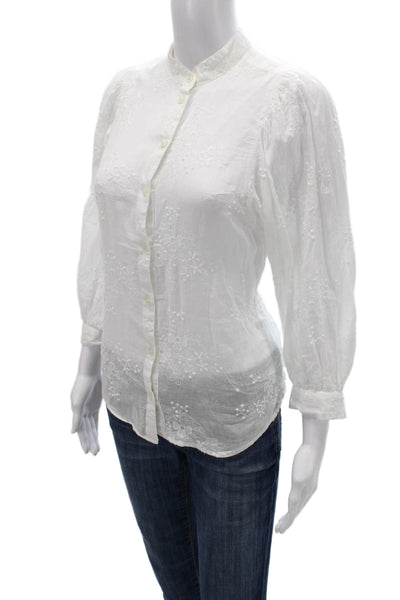 Pilcro and the Letterpress Anthropologie Women Collared Blouse White Size XS