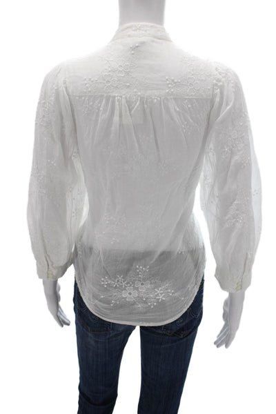 Pilcro and the Letterpress Anthropologie Women Collared Blouse White Size XS