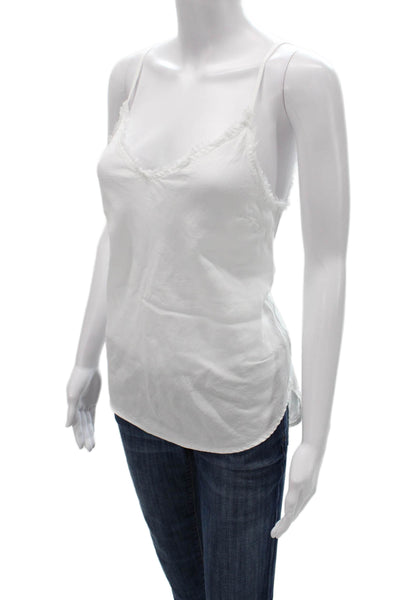 Bella Dahl Women White V-Neck Camisole 100% Tencel Lyocell Sleeveless Size XS