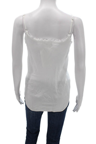 Bella Dahl Women White V-Neck Camisole 100% Tencel Lyocell Sleeveless Size XS