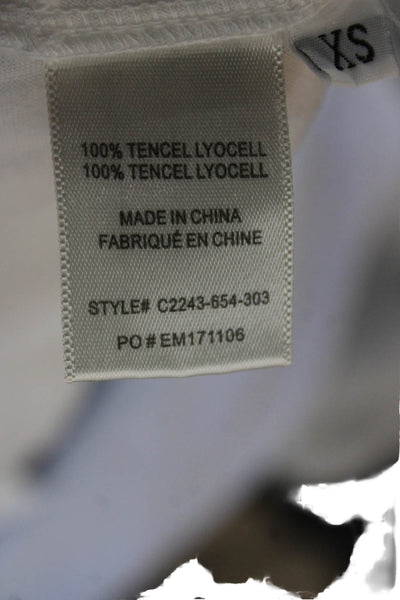Bella Dahl Women White V-Neck Camisole 100% Tencel Lyocell Sleeveless Size XS