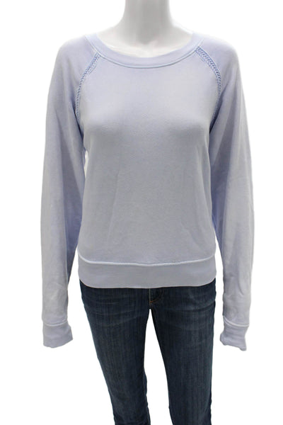 Paige Black Label Unisex Pullover Sweatshirt Blue Cotton Long Sleeve Size S