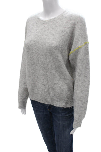 Sundry Women Gray Crew Neck Long Sleeve Pullover Sweater Polyester Size 1