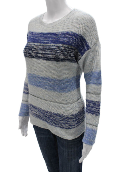 Rails Women Blue Striped Wool Cashmere Pullover Size XS