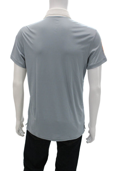Nike Mens Polo Colorblock Gray Short Sleeve Recycled Polyester Size L