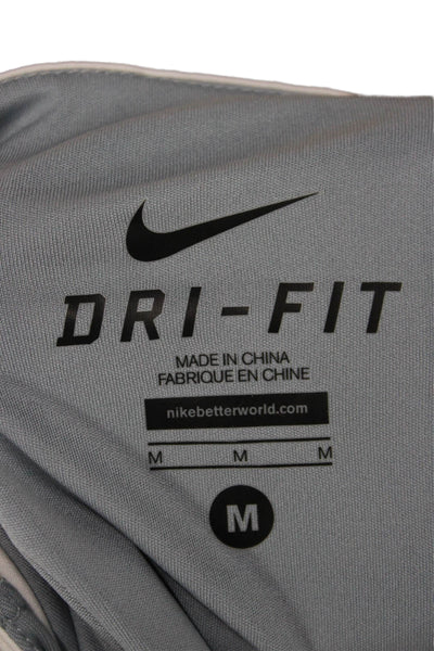 Nike Mens Polo Colorblock Gray Short Sleeve Recycled Polyester Size L