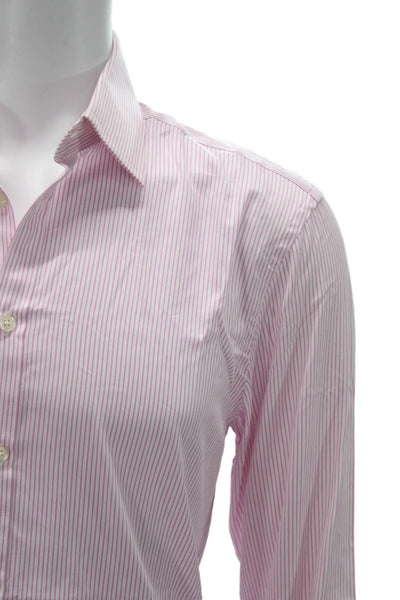 Charles Tyrwhitt Mens Pink Striped Dress Shirt Cotton 34/35 Size M