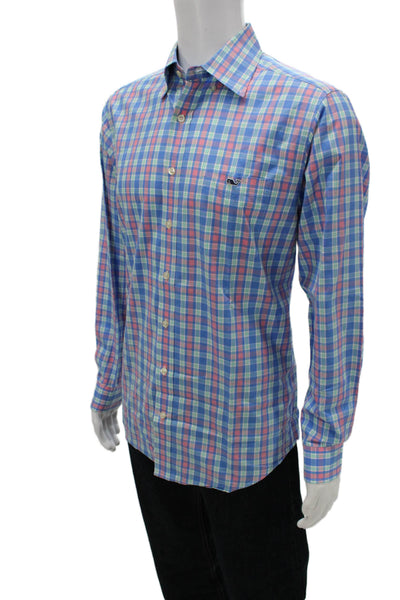 Vineyard Vines Mens Plaid Button Down Shirt Multicolor Long Sleeve Size M